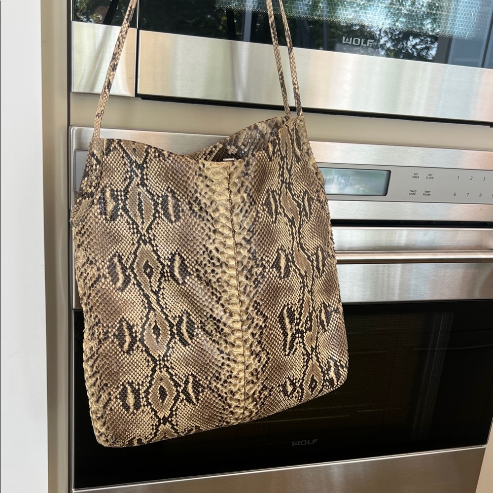 Elegant Snake Print Tote Bag